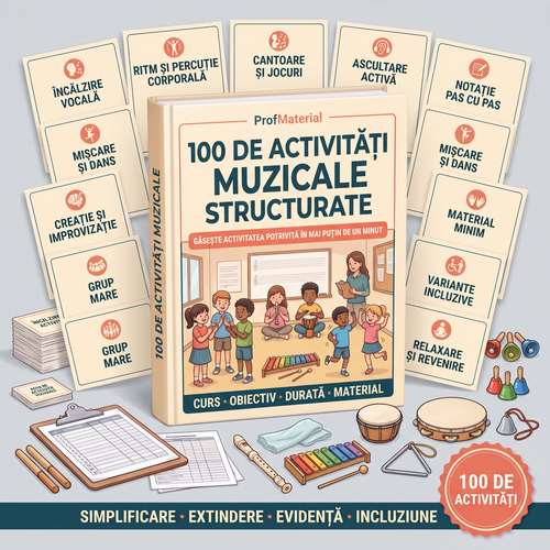 100 de Activități Muzicale Structurate — banca de activități pentru ora de Educație muzicală