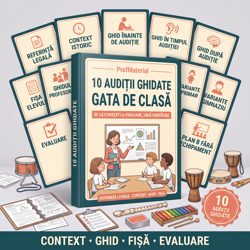 10 Audiții Ghidate, Gata de Clasă — zece unități complete de audiție muzicală pentru clasă
